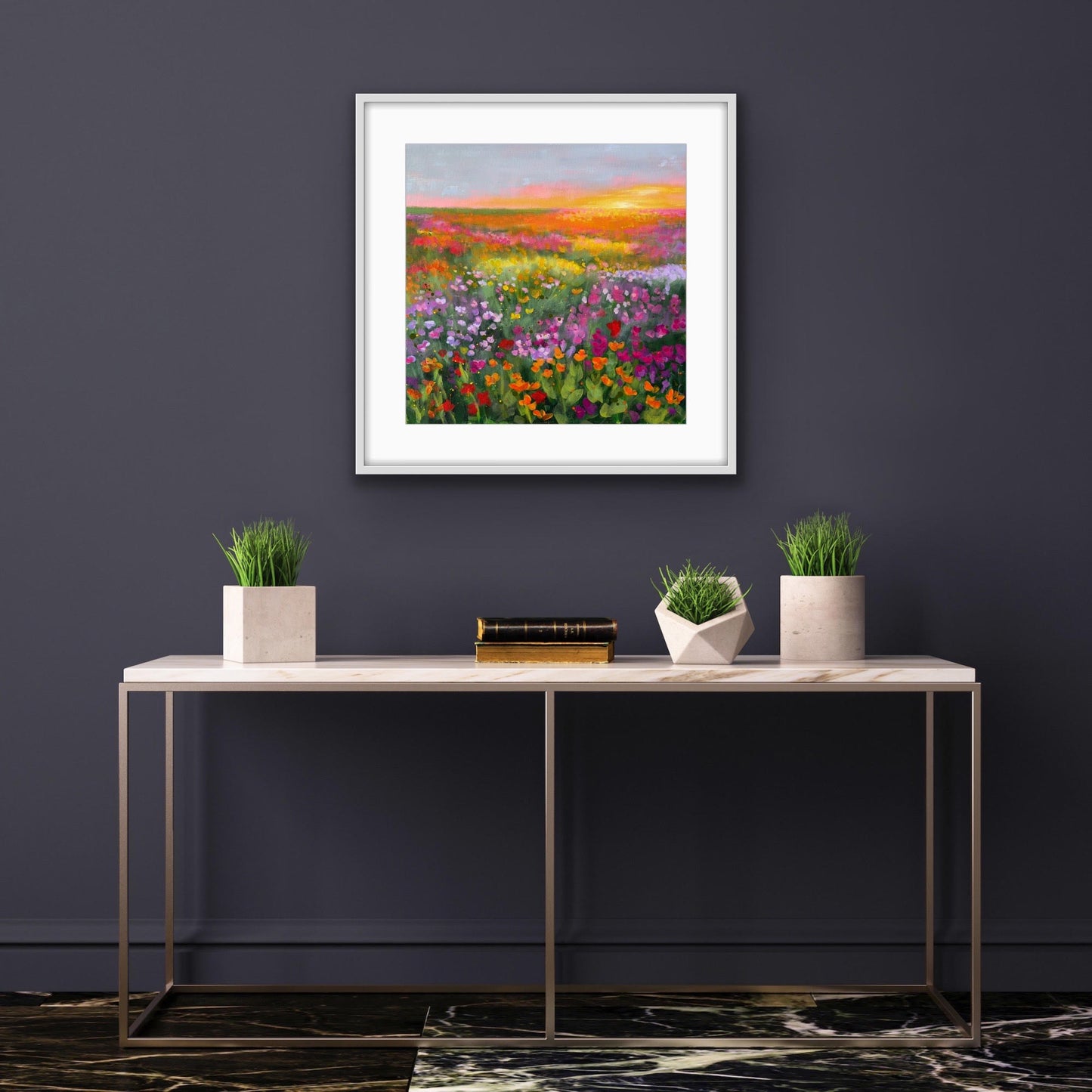 "Flower Fields" Square Fine Art Print